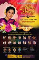 নিউজার্সিতে কিংবদন্তি সঙ্গীতশিল্পী আশা ভোঁসলেকে শ্রদ্ধাঞ্জলি