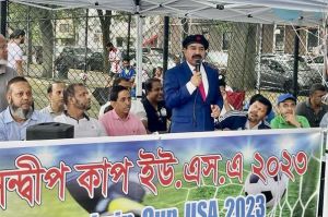 দু'দিনব্যাপী ফুটবল টুর্নামেন্ট - সন্দ্বীপ কাপ ইউএস'র উদ্বোধন