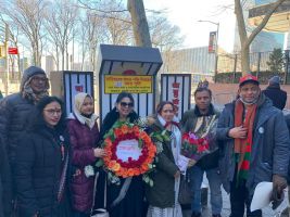 জাতিসংঘের সামনে ভাষা দিবস ও আন্তর্জাতিক মাতৃভাষা দিবস উদযাপন